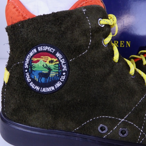 Polo Ralph Lauren Dleaney Suede Sneaker Boots NIB - Picture 2 of 8